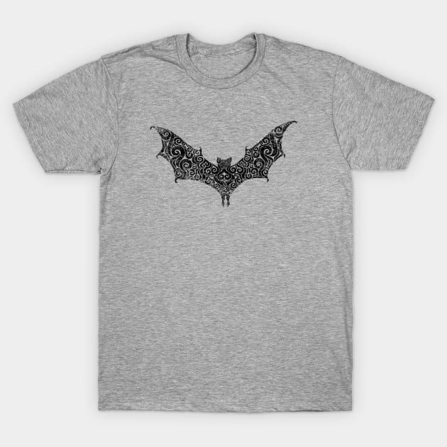 Swirly Bat T-Shirt by CarolinaMatthes